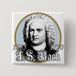 Bóton Quadrado 5.08cm Johann Sebastian Bach