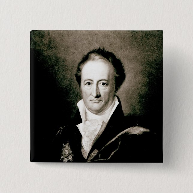 Bóton Quadrado 5.08cm Johann Wolfgang Goethe (Frente)