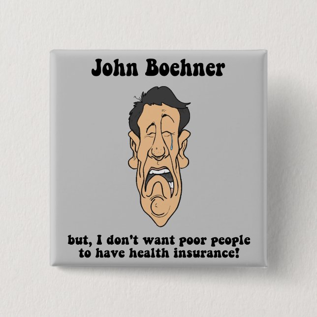 Bóton Quadrado 5.08cm John Boehner (Frente)