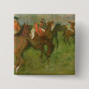 Bóton Quadrado 5.08cm Jóqueis de Edgar Degas , 1886-90