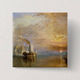 Bóton Quadrado 5.08cm Joseph Mallord William Turner o Temer de combate