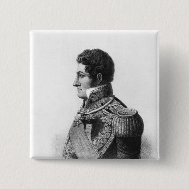 Bóton Quadrado 5.08cm Juan Manuel de Rosas (Frente)