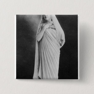 Bóton Quadrado 5.08cm Julia Bartet no "Antígona" por Sophocles