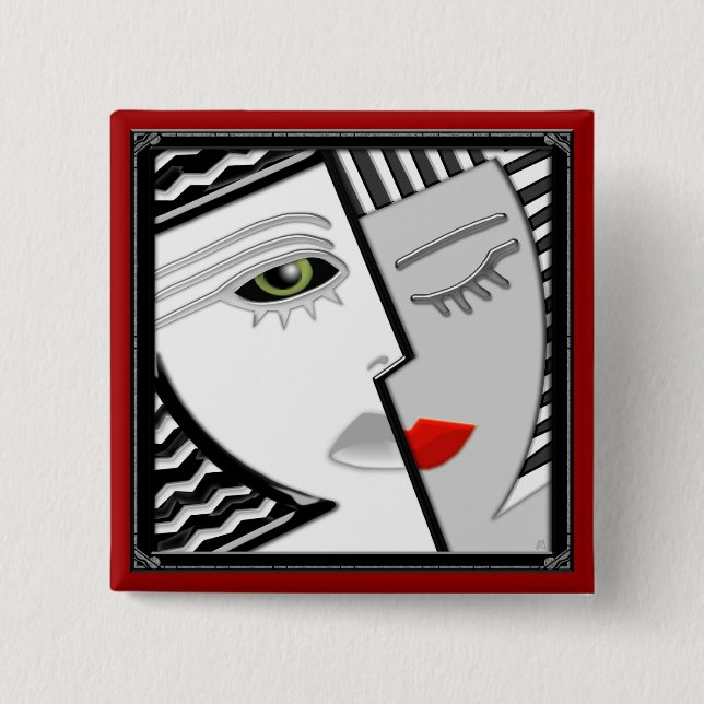 Bóton Quadrado 5.08cm Juntar (pino) (Frente)