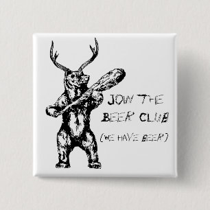 Bóton Quadrado 5.08cm Junte-se ao clube da cerveja