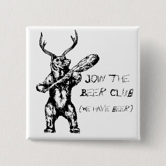Bóton Quadrado 5.08cm Junte-se ao clube da cerveja