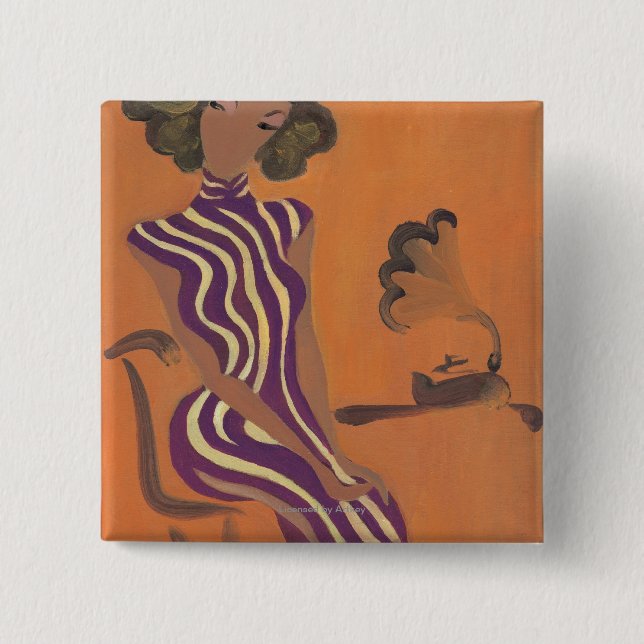 Bóton Quadrado 5.08cm Juventude de florescência No.8 (Frente)