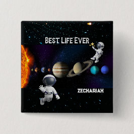 Bóton Quadrado 5.08cm JW Best Life Ever Button Pin para Jovem Irmãos!