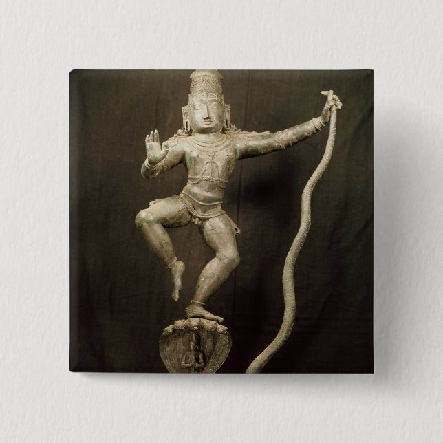 Bóton Quadrado 5.08cm Kaliya Krishna (Frente)