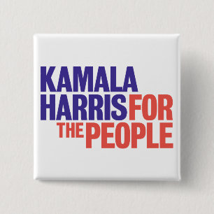 Bóton Quadrado 5.08cm Kamala Harris para o Presidente 2024 Button