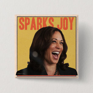 BÓTON QUADRADO 5.08CM KAMALA HARRIS SPARKS JOVEM PIN