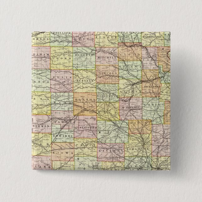 Bóton Quadrado 5.08cm Kansas 2 (Frente)