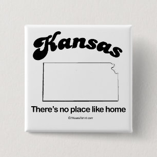 Bóton Quadrado 5.08cm KANSAS - de "t-shirt e engrenagem da DIVISA do