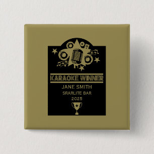 Bóton Quadrado 5.08cm Karaoke Winner