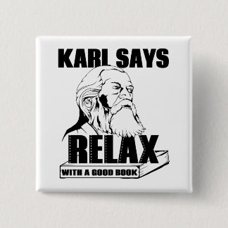 Bóton Quadrado 5.08cm Karl Marx