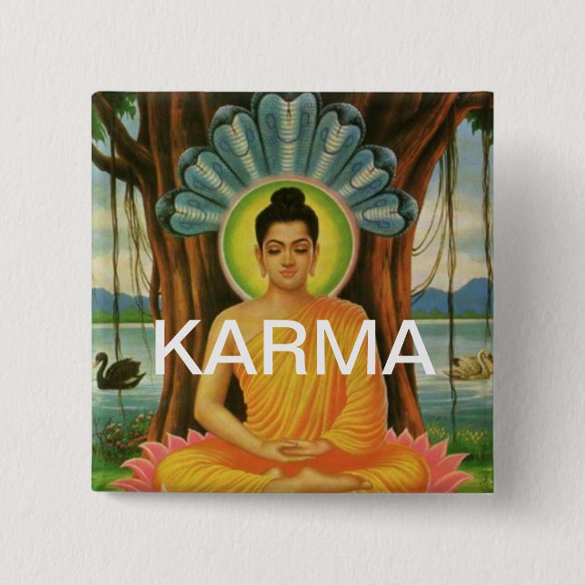BÓTON QUADRADO 5.08CM KARMA (Frente)