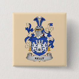 Bóton Quadrado 5.08cm Kelly Coat of Arms Button