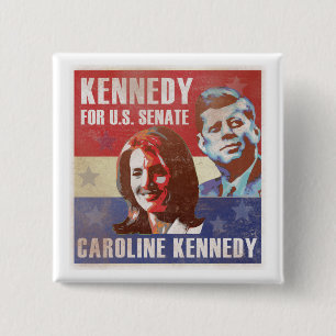 Bóton Quadrado 5.08cm Kennedy começa a campanha para o Senado