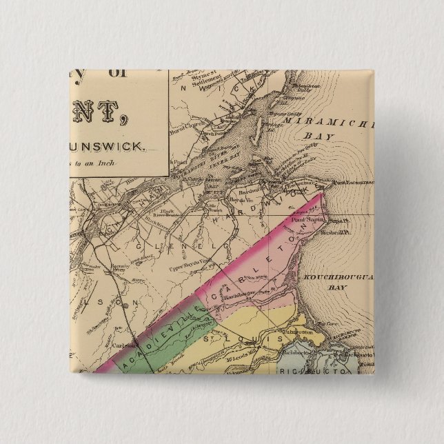 Bóton Quadrado 5.08cm Kent Co, NB (Frente)