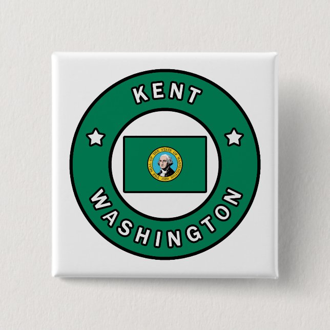 Bóton Quadrado 5.08cm Kent Washington (Frente)