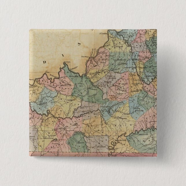 Bóton Quadrado 5.08cm Kentucky 11 (Frente)