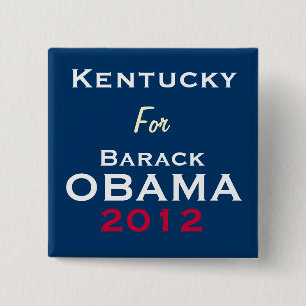Bóton Quadrado 5.08cm KENTUCKY para o botão da campanha de OBAMA 2012