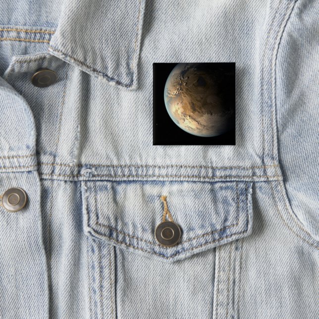 Bóton Quadrado 5.08cm Kepler-186f Orbitando Uma Estrela Distante. (In Situ)