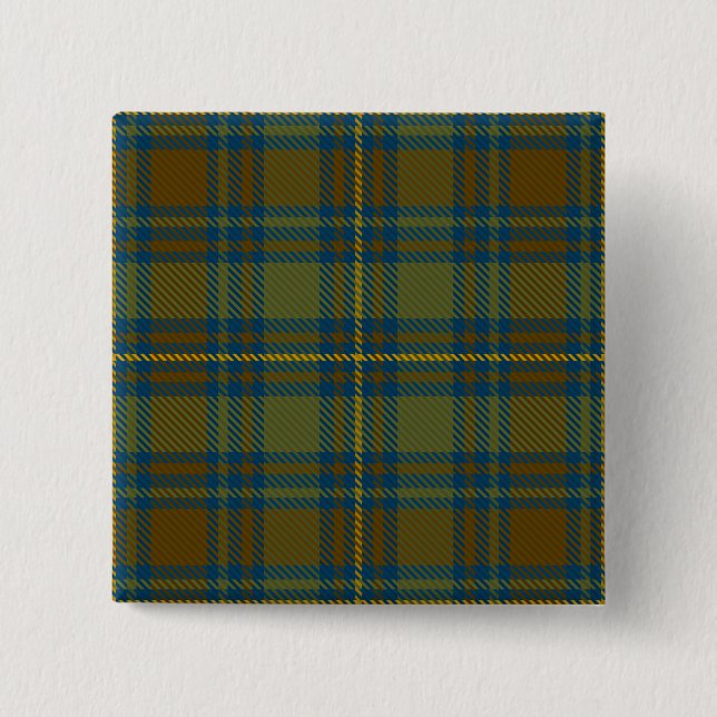 Bóton Quadrado 5.08cm Kerry County Irish Tartan (Frente)