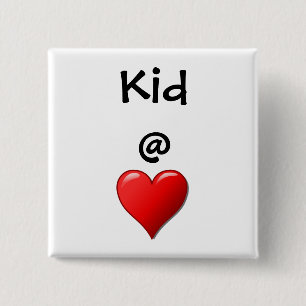 Bóton Quadrado 5.08cm Kid @ Heart