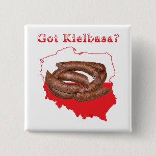 Bóton Quadrado 5.08cm Kielbasa obtido mapa polonês