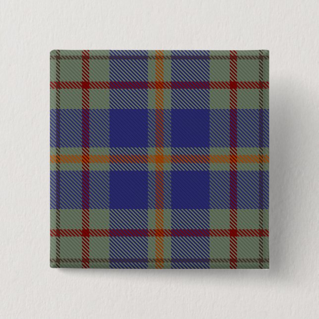Bóton Quadrado 5.08cm Kildare County Irish Tartan (Frente)