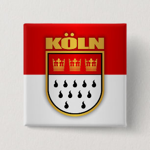 Bóton Quadrado 5.08cm Koln (água de Colônia)