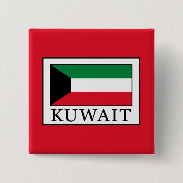 Bóton Quadrado 5.08cm Kuwait (Frente)