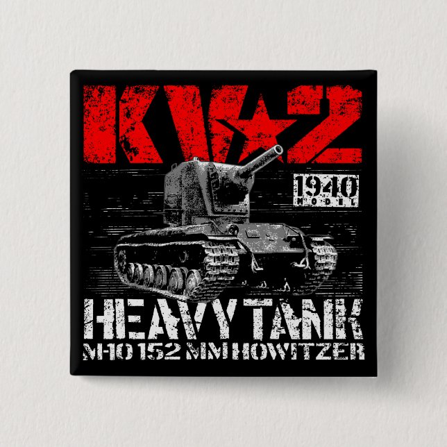 Bóton Quadrado 5.08cm KV-2 Tanque pesado soviético (Frente)