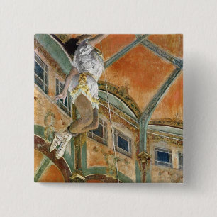 Bóton Quadrado 5.08cm La da senhorita La de Edgar Degas no Cirque