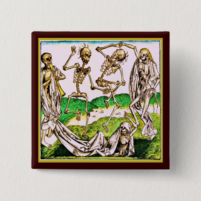Bóton Quadrado 5.08cm La Danse Macabre Button (Frente)