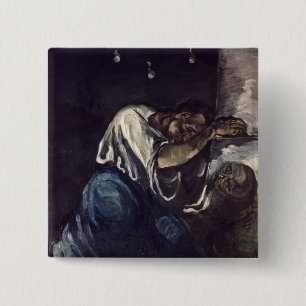 Bóton Quadrado 5.08cm La Madeleine de Paul Cezanne , ou La Douleur,