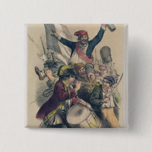 Bóton Quadrado 5.08cm La Republique de Vive, 1848