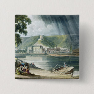 Bóton Quadrado 5.08cm La Roche, das "vistas no Seine", gravado por T