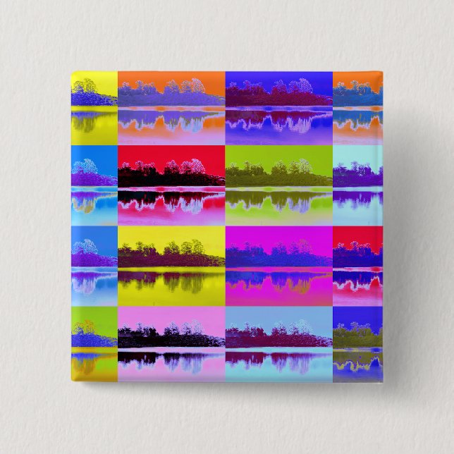 BÓTON QUADRADO 5.08CM LAGO (Frente)