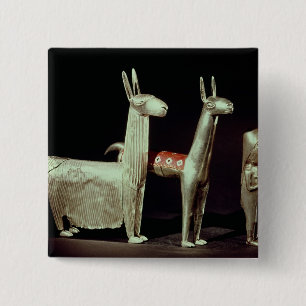 Bóton Quadrado 5.08cm Lama, alpaca e mulher