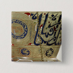 Bóton Quadrado 5.08cm Lâmpada, da mesquita da sultão Hasan, o Cairo