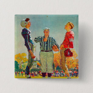 Bóton Quadrado 5.08cm Lance da moeda por Norman Rockwell