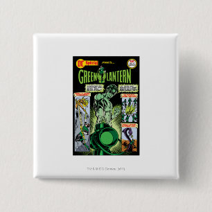 Bóton Quadrado 5.08cm Lanterna verde - cómico protegido verde