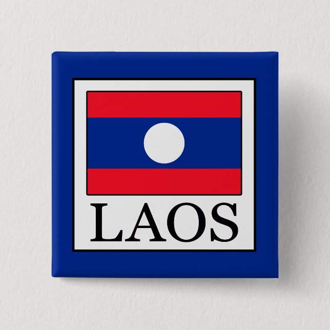 Bóton Quadrado 5.08cm Laos (Frente)