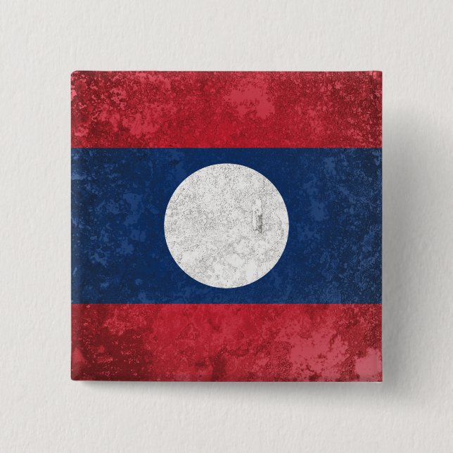 Bóton Quadrado 5.08cm Laos (Frente)