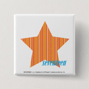 Bóton Quadrado 5.08cm Laranja fina 4 das listras