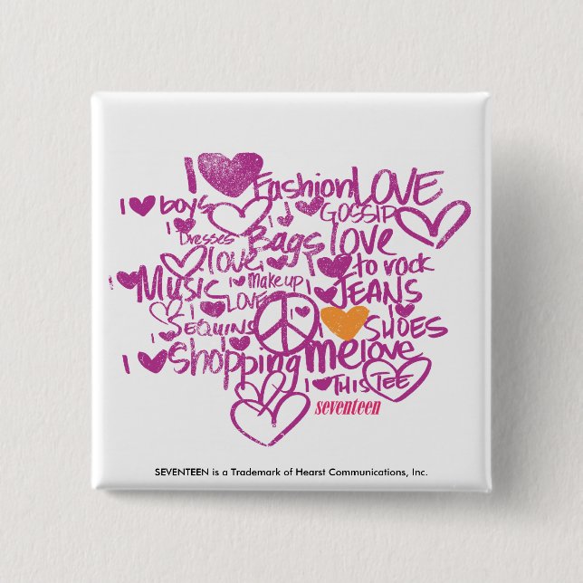 Bóton Quadrado 5.08cm Laranja/roxo dos grafites (Frente)