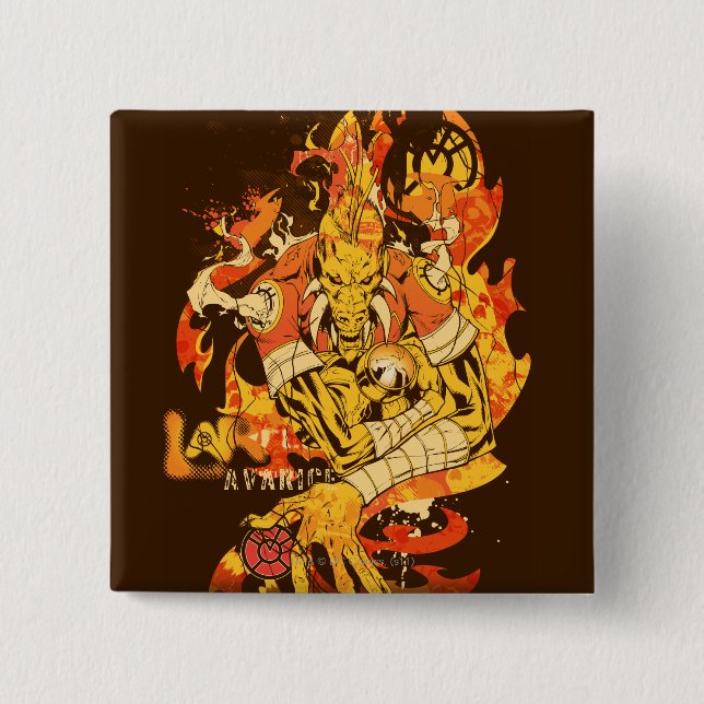 Bóton Quadrado 5.08cm Larfleeze - Agent Orange 10 (Frente)
