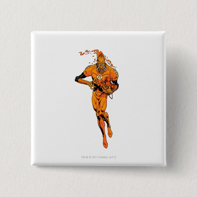 Bóton Quadrado 5.08cm Larfleeze - Agent Orange 4 (Frente)